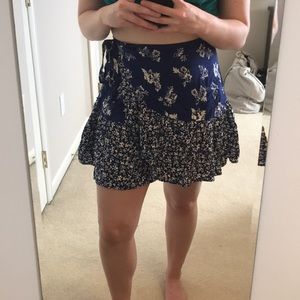 Francesca’s Floral Wrap Skirt